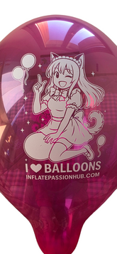 25 Stück 14 Zoll Cattex Kristallballons „Ich liebe Ballons“